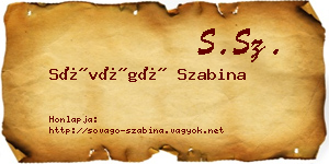Sóvágó Szabina névjegykártya