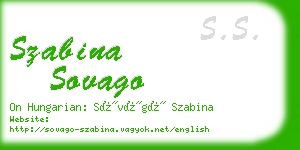 szabina sovago business card